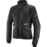 Ixon Odin Long Zwart Waterdichte Textiele Motorjas Maat 3XL