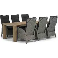 Garden Collections Lincoln/Brighton 240 cm dining tuinset 7-delig