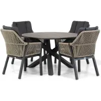 Lifestyle Garden Furniture Lifestyle Verona/Ancona 125 cm dining tuinset 5-delig