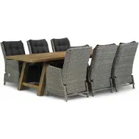 Garden Collections Kingston/Lazio 260 cm dining tuinset 7-delig