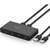 UGREEN 2x4 USB Switch, zwart