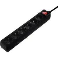Hama 137265 Verlängerungskabel 3 m 6 AC-Ausgänge Indoor Schwarz