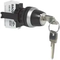 Baco Sleutelschakelaar 600 V 10 A met adapter, Knoppen + Schakelaars