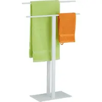 Relaxdays Handdoekhouders + handdoekhaken, Handdoekenrek