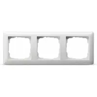 Gira System 55 afdekraam 3-voudig Glanzend wit