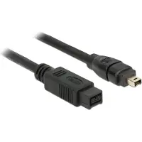 DeLOCK FireWire Aansluitkabel [1x FireWire (400) stekker 4-polig - 1x FireWire (800) stekker 9-polig] 2 m Grijs
