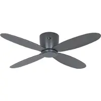 CasaFan Smart plafondventilator ECO PLANO II, Ø 112 cm antraciet DC Eco Plano II, alu / grijs / zink, Woon-/ Eetkamer, Kunststof, Modern
