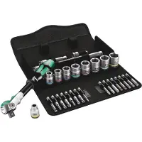 Wera 05004049001 29-delige 8100 SB 9 Zyklop Speed Ratel- En Doppenset In Etui - 3/8" - Inch