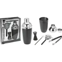 Excellent Housewares Cocktailshakerset - 5 delig - mat zwart