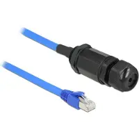 DeLOCK Cable RJ45 plug to RJ45 jack Cat.6 waterproof with cable gland