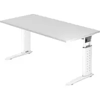 Hjh OFFICE PRO UNDA 16 W - 160 x 80 Tafelhoogte I In hoogte verstelbaar Wit/Wit