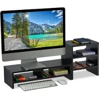 Relaxdays Organizer, Monitorstijgers, Zwart