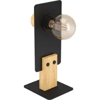 Eglo Moderne tafellamp Bramerton zwart met hout
