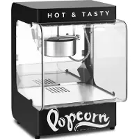 Usorteret Popcornmachine - retro design - 4 kg/u - 1.5 l - zwart -