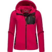 MARIKOO Fleece jas 'Mount Iwaki' framboos / zwart