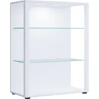 VCM GlasolXL vitrinekast 3 planken wit.
