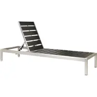Beliani NARDO - Strandstoel - Zwart - Aluminium