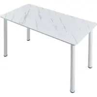 En.casa Eettafel Tammela 120x60x75 cm marmer wit