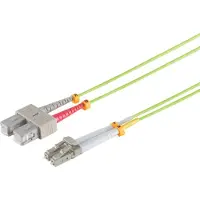 S-Impuls Duplex Patchkabel LC/SC 50/125µ, OM5, lindgrün, 5m
