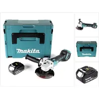 Makita DGA 511 M1J accu haakse slijper 18V 125mm borstelloos + 1x accu 4,0Ah + Makpac - zonder lader