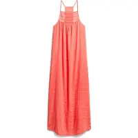 Superdry Lace Halter Maxistrandjurk Cream Grootte: 42