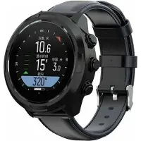 Strap-it Leer Smartwatch bandje - Geschikt voor Suunto 9 - Baro leren bandje - donkerblauw - Horlogeband / Polsband / Armband