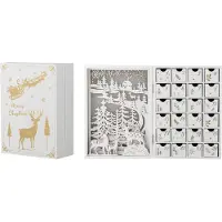 Bloomingville Elimar adventskalender met verlichting Wit