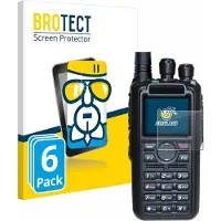 BROTECT Screenprotector 6 Stuks voor AnyTone AT-D878UV II Plus Beschermglas transparant