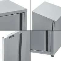 En.casa Metalen kast Burlöv 88x40x35 cm grijs []
