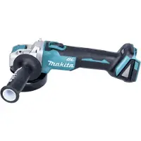 Makita DGA 521 RFX1 accu haakse slijper 18 V 125 mm X-LOCK Brushless + 2x accu 3,0 Ah + oplader