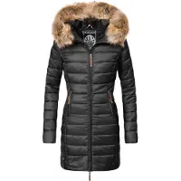 MARIKOO Wintermantel 'Rose' bruin / zwart