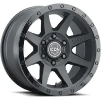 I.C.O.N. Rebound 17x8.5 6x5.5 0mm Offset 4.75in BS 106.1mm Bore Double Black Wheel