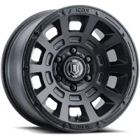 I.C.O.N. Thrust 17x8.5 6x5.5 0mm Offset 4.75in BS Satin Black Wheel