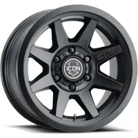 I.C.O.N. Rebound 17x8.5 6x5.5 0mm Offset 4.75in BS 106.1mm Bore Satin Black Wheel