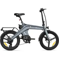 DYU T1 Elektrische vouwfiets - 20 inch - 25 km/u - 36V 10Ah - grijs
