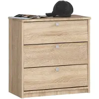 NORE MINI Schoenkast 60cm, 3 Klapdeuren - Sonoma Eiken