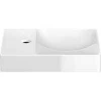 Clou Vale fontein, 38 cm, met kraangat links, glanz. wit keramiek