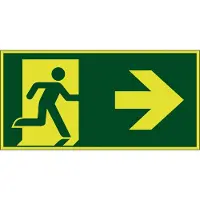 Allesveilig.nl Nooduitgang naar rechts lichtgevend pictogram