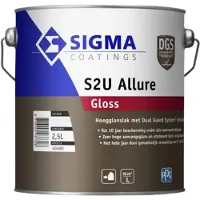 Sigma S2U Allure Gloss 2.5 liter Mengkleur RAL 7016