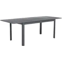 Sweeek Tuintafel antraciet SEATTLE uitschuifbaar aluminium, 8 plaatsen, 173 / 236,5 x 100 x 75 cm