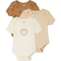 Vertbaudet Set van 3 Safari rompers korte mouwen