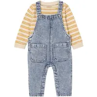 Vertbaudet Babyset gestreept T-shirt en jeans tuinbroek