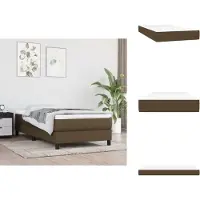 vidaXL Pocketveringmatras - Pocketveringmatrassen - Matras - Pocketvering Matras - Pocketveringmatras 90x190x20 cm stof donkerbruin