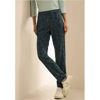 Cecil Dames Broek met leopatroon - Groen - XXXL
