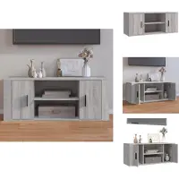 vidaXL Tv-kast - Tv-kasten - Tv-meubel - Tv-meubel Met LED-verlichting - Tv-meubel 100x35x40 cm bewerkt hout grijs sonoma eikenkleurig