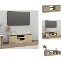 vidaXL Tv-kast - Tv-kasten - Tv-meubel - Hifi-meubel - Tv-meubel met deur 102x30x36 cm sonoma eikenkleurig