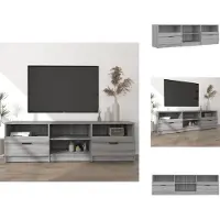 vidaXL Tv-kast - Tv-kasten - Tv-meubel - Hifi-meubel - Tv-meubel 150x33,5x45 cm bewerkt hout grijs sonoma eikenkleurig