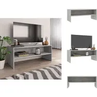 vidaXL Tv-meubel - Tv-meubels - Tv-meubelen - Tv-meubilair - Tv-meubel 100x40x40 cm bewerkt hout betongrijs