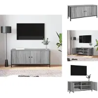 vidaXL Tv-meubel - Tv-meubelen - Tv-standaard - Televisiemeubel - Tv-meubel 102x35x45 cm bewerkt hout grijs sonoma eikenkleurig