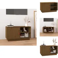 vidaXL Tv-kast - Tv-kasten - Tv-meubel - Hifi-meubel - Tv-meubel 70x34x40 cm massief grenenhout honingbruin